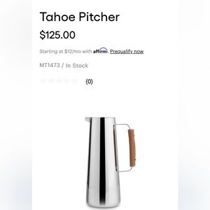 Nambe’ Tahoe Pitcher